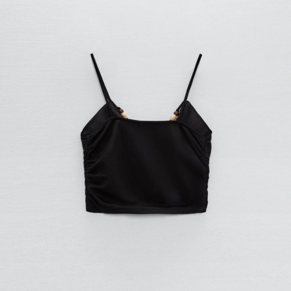 NWT ZARA Black Beaded Top Size Small - Picture 10 of 11